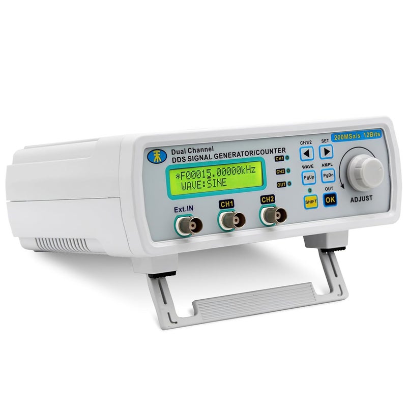 Koolertron DDS Signal Generator Counter, 2" Screen Display 25MHz High Precision Dual-Channel Arbitray Waveform Generator Frequency Meter 200MSa/s - Image 1